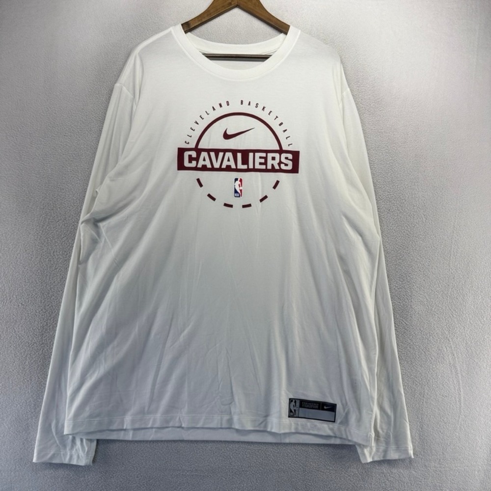 Cleveland Cavaliers Shirt men's 2XL White Nike Dri Fit Team Player NBA Graphic